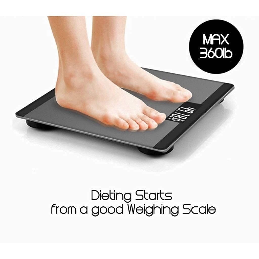HEAVY THICK TEMPERED GLASS LCD DISPLAY WEIGHT BATHROOM I SCALE MACHINE