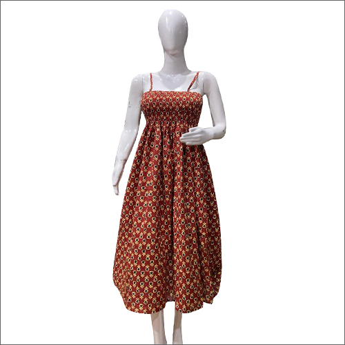 Ladies Western Dress - Casual, Sleeveless Design | Washable Fabric, Available in Multiple Colors for All Seasons