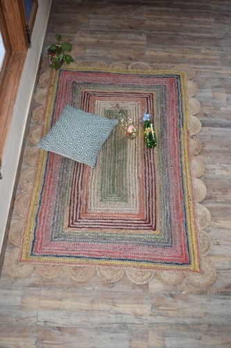 Natural Accent Jute Braided Rug