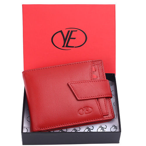 Mens Red Leather Wallet