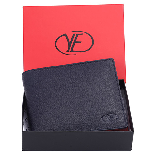 Navy Blue Mens Leather Wallet