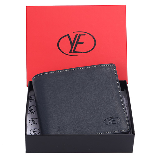 Navy Blue Leather Wallet By YOUSUF ENTERPRISES
