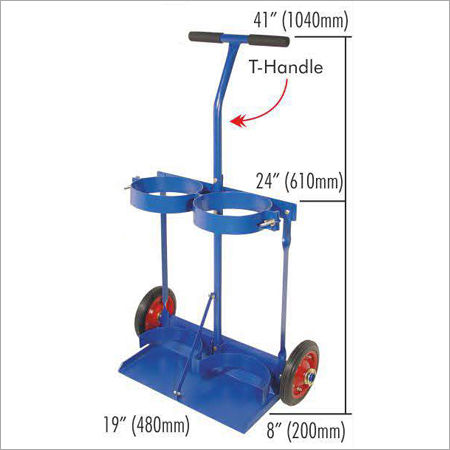 CyT8THM Cylinder Trolley Double Cylinder 8 (200mm) Wheels