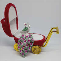 Ladies Silver Peacock Ring
