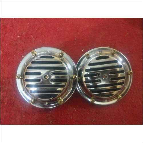 90 Mm Horn Set Of Two Chrome Grill Automobile Horns