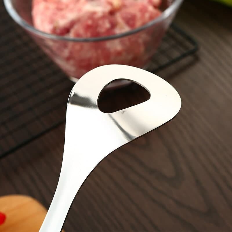 NON-STICK STAINLESS STEEL MEATBALL SPOON WITH HOLE