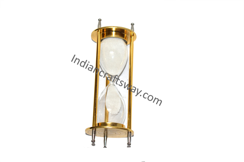 Antique brass aluminium sand timer gold finish