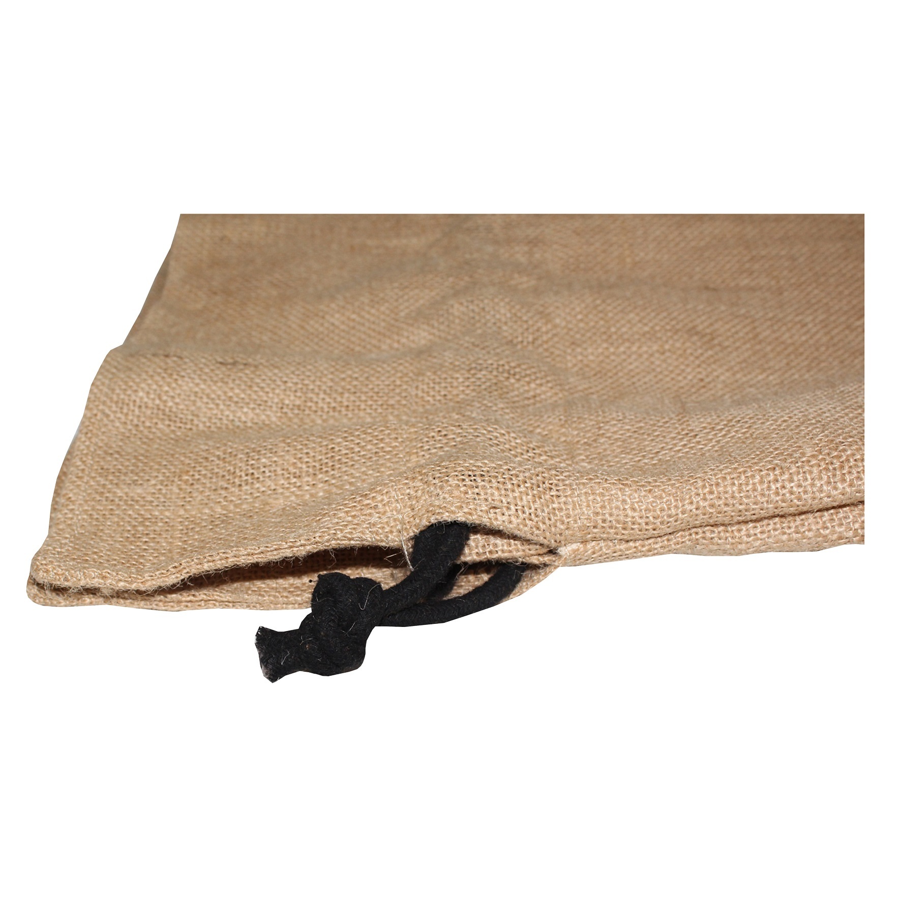 Natural Non Laminated Jute Fabric Cotton Lined Drawstring Bag