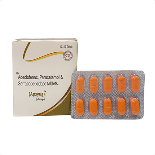 Aceclofenac Paracetamol And Serratiopeptidase Tablets