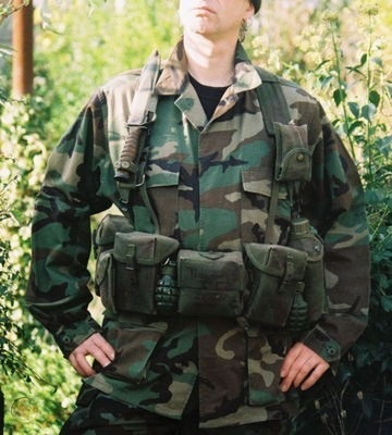 Woodland camouflage military uniform polyester fabric