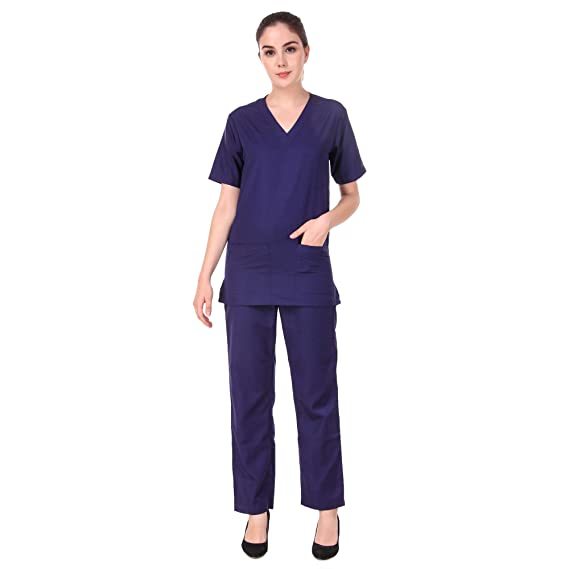 Polyester medical uniform fabric