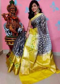 Banarsi kora organza dye saree