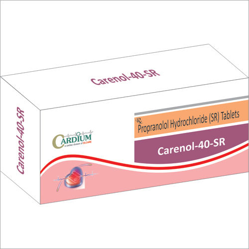 Carenol-40-SR Tablets - Pharmaceutical Grade, 40mg | Sustained Release, Hypertension Management, Angina Treatment, Easy to Swallow
