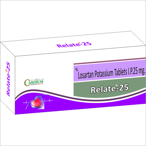 Losartan Potassium Tablets 25 Mg - Film-Coated Round Tablets Blood Pressure Control Heart Health Easy to Swallow