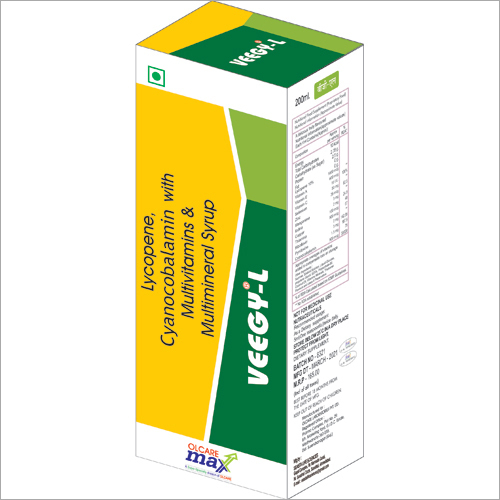 Veegy-L Syrup - Cardboard Box, 10x5x2 cm, Green | Improved Health, Increased Energy, Better Immunity, Enhanced Nutrition, Faster Recovery