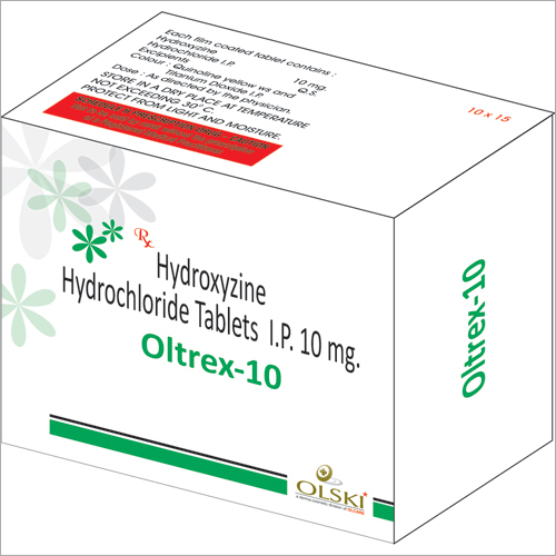 Oltrex-10 Tablets - Hydroxyzine 10 mg, Box of 10 | Anxiety Relief, Sedation, Muscle Relaxation, Allergy Control, Sleep Aid
