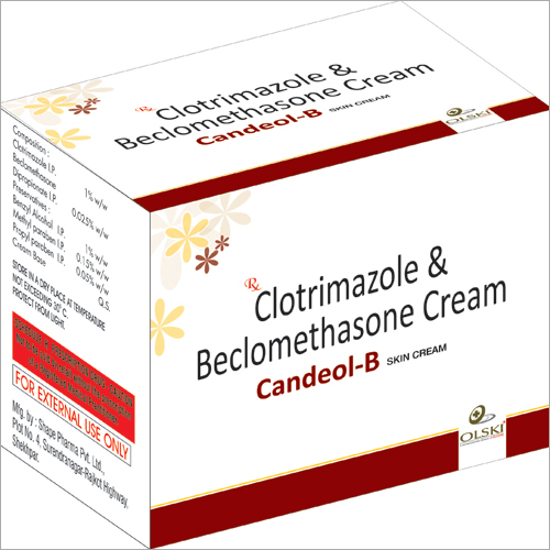 Candeol-B Skin Cream - 30gm Cream, Box Packaging | Clotrimazole, Beclomethasone, Fungal Treatment, Inflammation Reduction