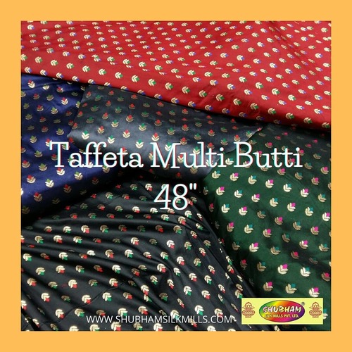 Washable Taffeta Multi Butti Fabric