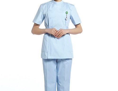 Anti wrinkle soft polyester nurse female hospital uniform fabric