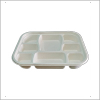 12 Inch Bio Degradable Disposable 8 Compartment Meal Tray