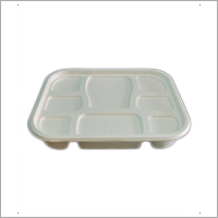 14 Inch Bio Degradable Disposable 8 Compartment Meal Tray Lid