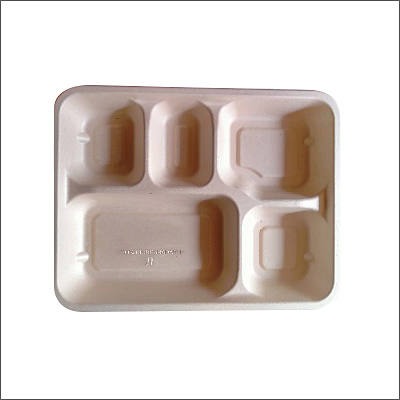 5 Compartment Bio Degradable Disposable Tray