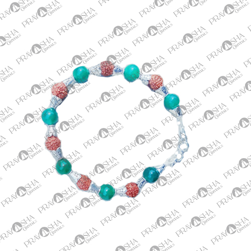 Green Aventurine  Rudraksha Bracelet