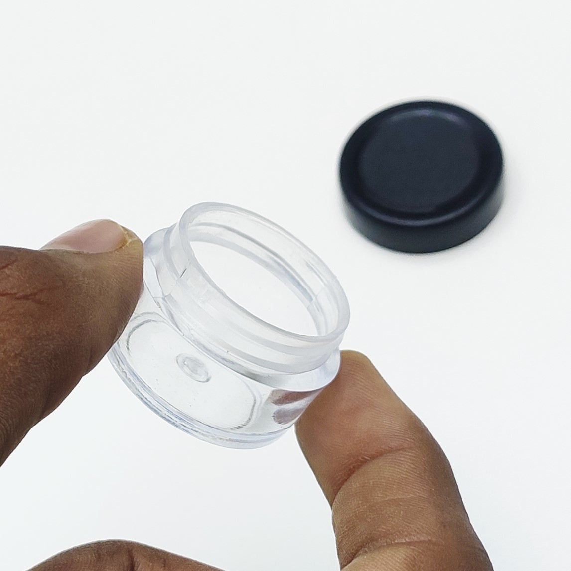Acrylic Jar  with Black Cap
