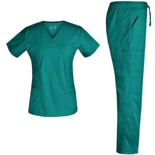Hospital fast drying green twill medical polyester uniform fabric