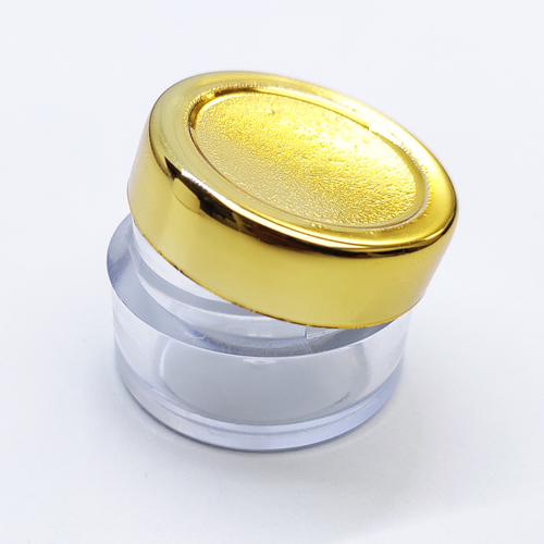 5gm Acrylic Jar or San Jar with Gold Cap