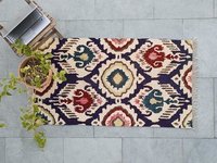 Cotton Printed Hallway Rug - 4x6 Feet, Multi Color | Customizable Design, Anti Slip, Stain Resistant, Hand Washable