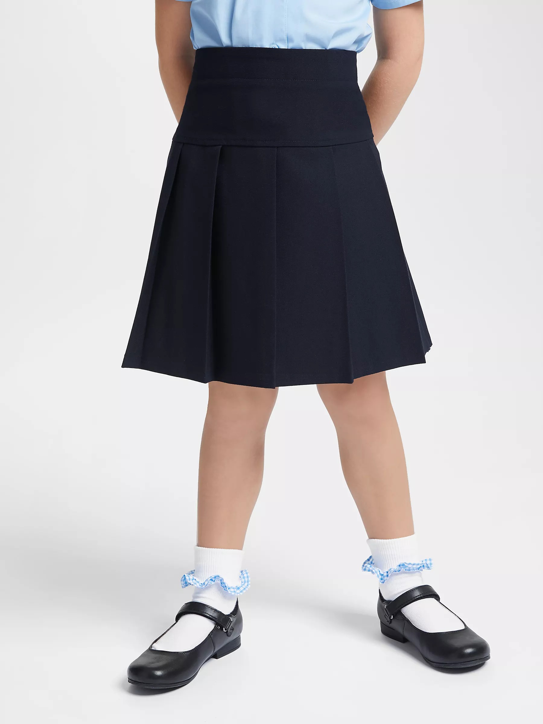 Girls school skirt uniform fabric polyester