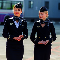 Air hostess uniform fabric polyester