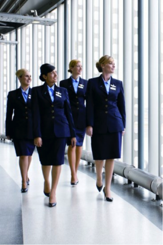 Air hostess uniform fabric polyester