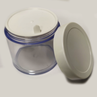 Acrylic Jar 100gm - San Material, 61.50mm X 61.50mm X 59mm, Transparent/amber/black | Round Shape, Inner Plug, Ideal For Diy Skin Care, Hair Gel, Creams