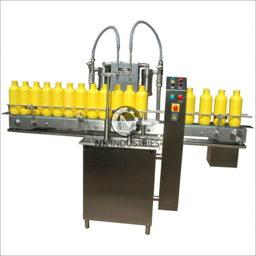 Automatic Double Head Volumetric Liquid Filling Machine Application: Chemical