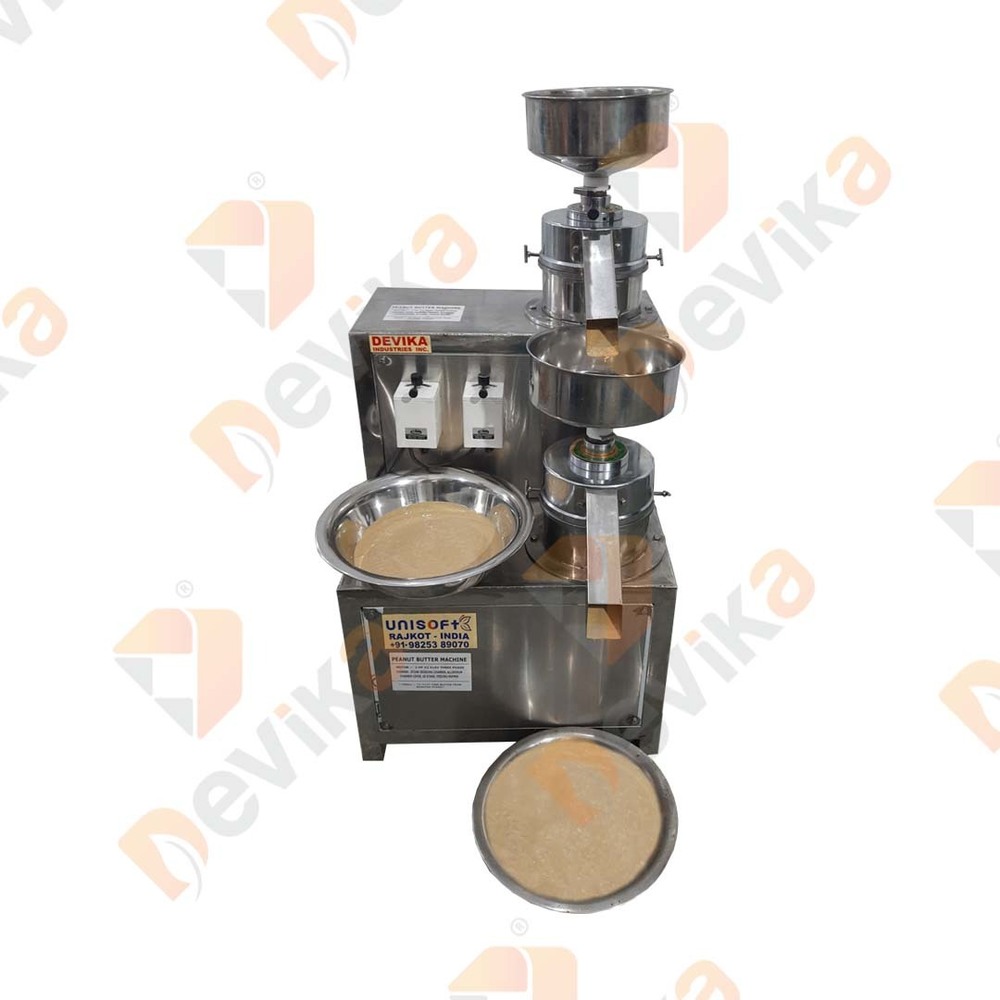 Peanut Butter Machine - Stainless Steel, 24X24X44 Inches | Double Stage Grinding, High Efficiency, Low Noise, Eco Friendly