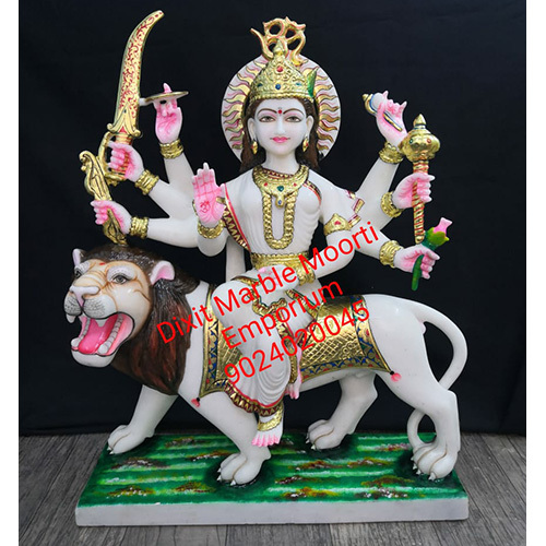 Durga Mata Marble Statue