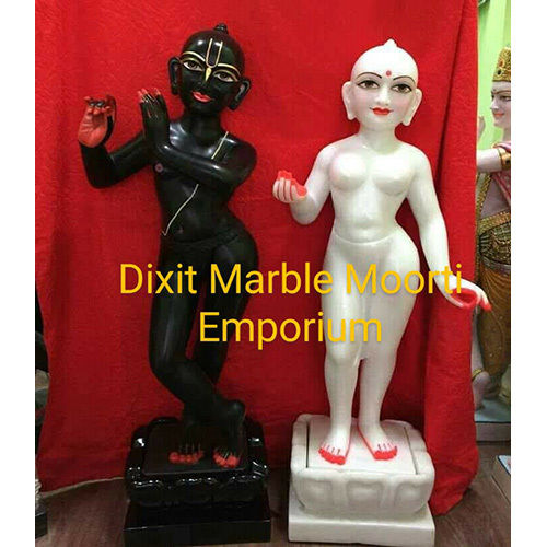 Washable Marble Radha Krishna Statue