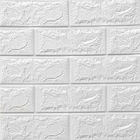 3D Self Adhesive White Brick Wall Stickers