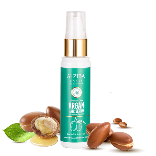 Argan Hair Serum With Jojoba & Almond Oil - 50ML | Lightweight, Non-Greasy Formula, Multi-Functional for Softness, Shine & Protection