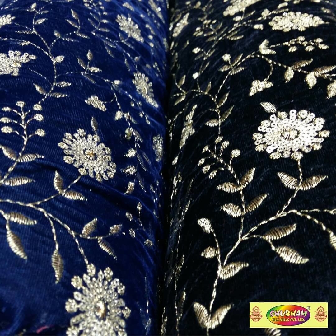 Velvet Embroidery Fabric