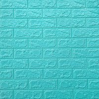 3D  Self Adhesive Light Blue Brick Wall Stickers