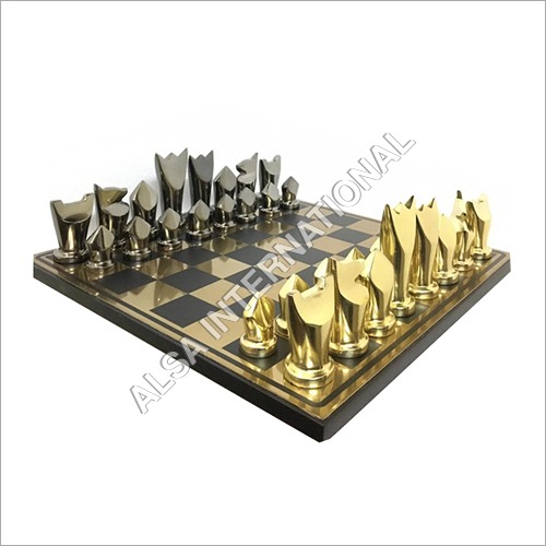 Metal Players Chess Board Set