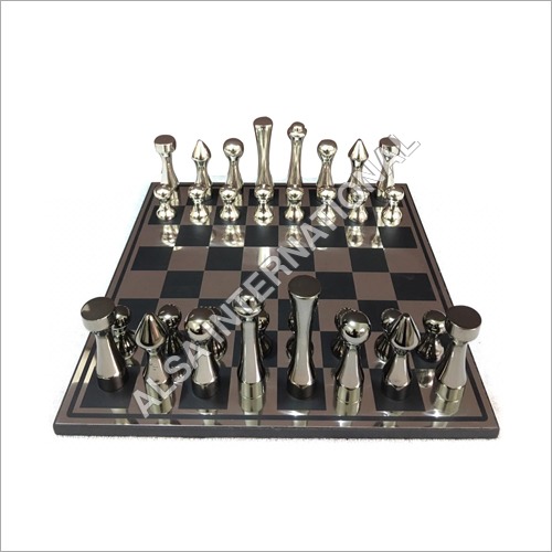 Metal Players Fancy Chess Board Set