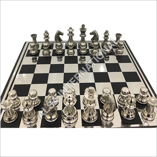 Custom Color Metal Players Chess Board Set