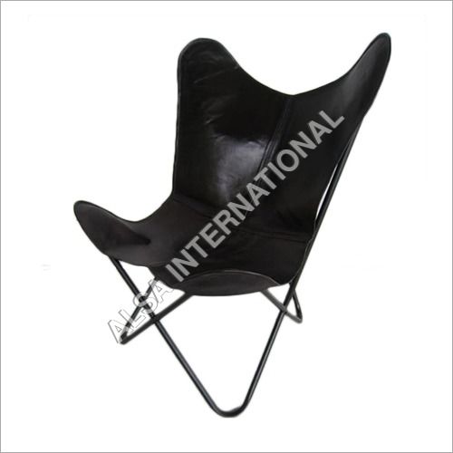 Classic Leather Butterfly Black Relaxing Chair For Office