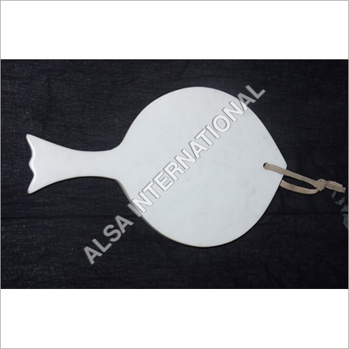 Customized White Marble Fish Chopping Board