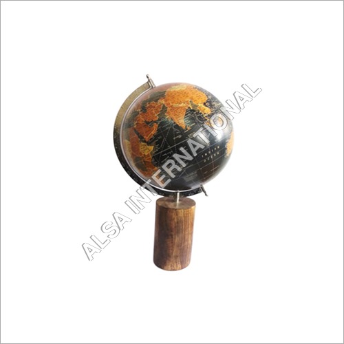 Wood Stand Metal Floating Earth Globe