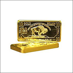 Gold Rectangular Coin